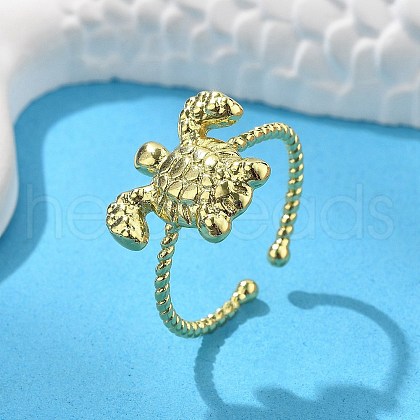 Brass Cuff Rings for Women RJEW-C123-08B-G-1