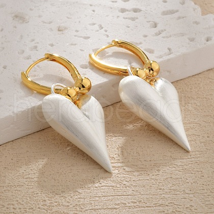 Two Tone Brass Hoop Earrings for Women EJEW-U055-20C-G-1