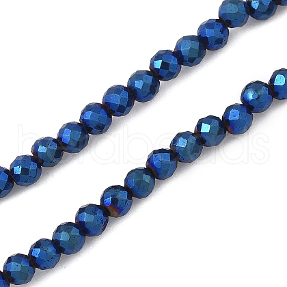 Electroplate Synthetic Magnetic Hematite Beads Strands G-A263-B01-02F-1