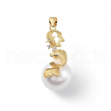 Rack Plating Brass Micro Pave Cubic Zirconia Constellation Pendants KK-C021-09G-1