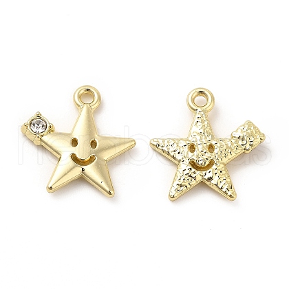 Rack Plating Alloy Rhinestone Pendants FIND-G044-14LG-1