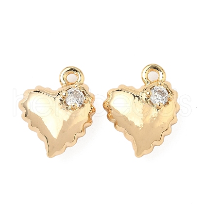 Brass Micro Pave Cubic Zirconia Pendants KK-S531-12G-D-1