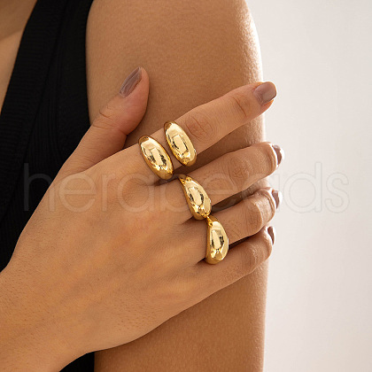 4Pcs Alloy Finger Rings Sets WG7802C-14-1
