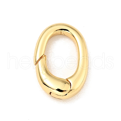 Brass Spring Gate Rings KK-G416-64G-1