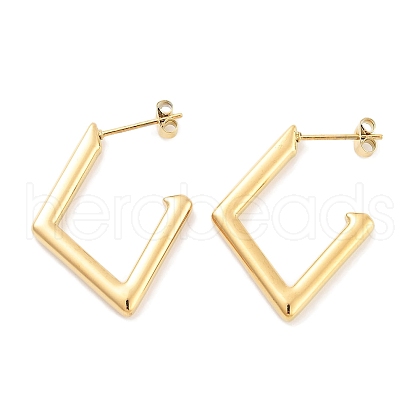 304 Stainless Steel Stud Earrings for Women EJEW-K283-11G-1