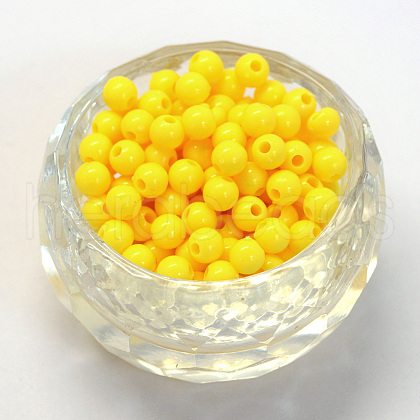 Opaque Acrylic Beads MACR-S802-4mm-QZ15-1