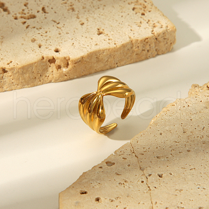 Adjustable Stainless Steel Open Cuff Ring for Women HG9986-1-1