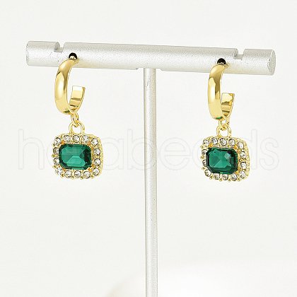Fashionable Geometric Granny Green with Tassel Stud Earrings OI4255-1