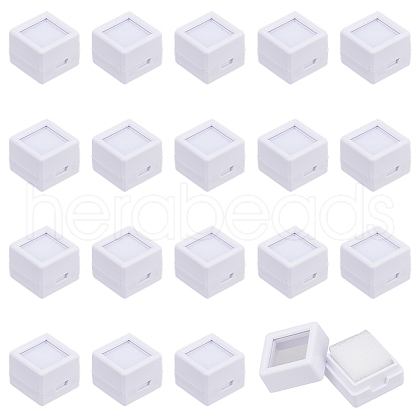 Acrylic Square Loose Diamond Box with Visible Window CON-WH0088-76A-01-1