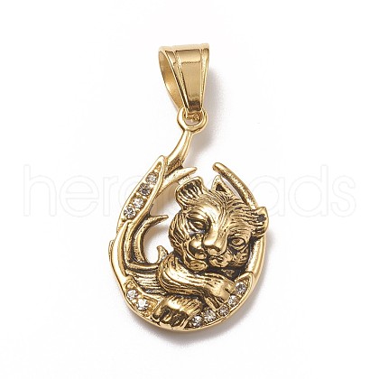 304 Stainless Steel Pendants STAS-G219-08AG-1