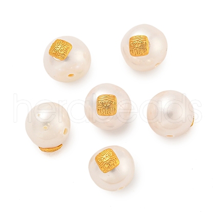 Round Natural Freshwater Pearl Beads PEAR-K009-13G-1