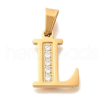 Ion Plating(IP) 304 Stainless Steel Rhinestone Pendants STAS-U035-01G-L-1