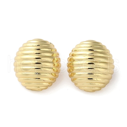 Rack Plating Brass Oval Stud Earring EJEW-H099-08G-1
