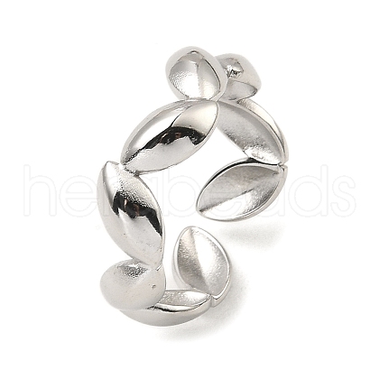 304 Stainless Steel Open Cuff Rings RJEW-Z018-30P-1