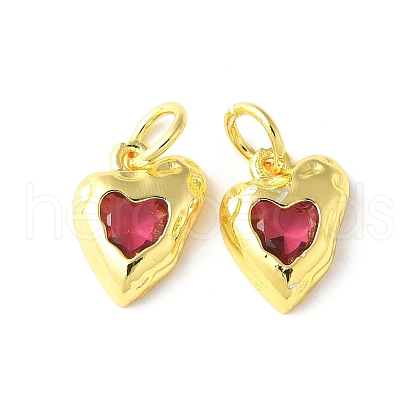 Brass Micro Pave Cubic Zirconia Pendants KK-U067-10G-02-1