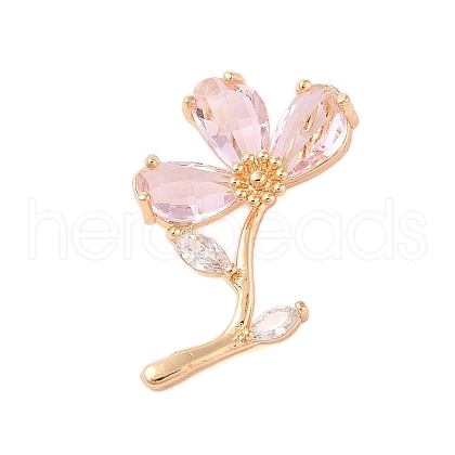 Brass Glass Pendants KK-B100-041G-06-1