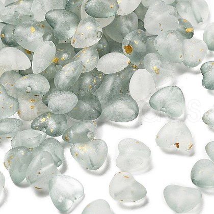 Frosted Transparent Acrylic Beads OACR-F013-08-1