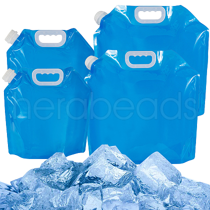 CREATCABIN 4Pcs 2 Styles Plastic Outdoor Water Bag AJEW-CN0002-71-1