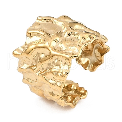 304 Stainless Steel Open Cuff Rings for Women RJEW-A049-01F-G-1