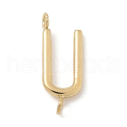 304 Stainless Steel Letter Connector Charms STAS-M108-01G-21-1