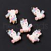 Opaque Resin Unicorn Pendants RESI-G040-A01-2