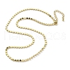 Brass Flat Ball Chain Necklaces for Women NJEW-U035-01G-4