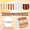 SUNNYCLUE 4 Rolls 4 Colors Nylon Rattail Satin Cord NWIR-SC0001-20A-2
