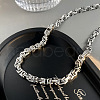 Stainless Steel Byzantine Chains Necklaces & Bracelets Sets for Men WGE5587-03-2