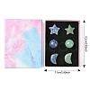 Natural Gemstone Healing Moon & Star & Round Ornaments AJEW-FS0001-12A-5