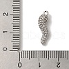 Rack Plating Brass Micro Pave Cubic Zirconia Pendant X-KK-A229-03B-P-3