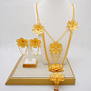 Multi-layer Alloy Pendant Necklaces & Stud Dangle Earrings Sets WGF664A-01-1
