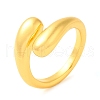 Zinc Alloy Teardrop Open Cuff Rings for Women RJEW-Q774-03G-3