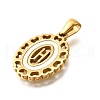 Golden 304 Stainless Steel Pendants STAS-K300-02G-H-2