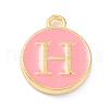 Golden Plated Alloy Enamel Charms X-ENAM-Q437-14H-1