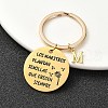 201 Stainless Steel & Brass Letter Keychain KEYC-YW00095-13-1