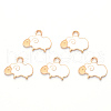 Alloy Enamel Pendants X-ENAM-R059-08A-RS-1