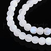 Frosted Imitation Jade Glass Beads Strands GLAA-T032-J4mm-MBB01-3