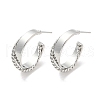 Brass Ring Stud Earrings EJEW-K264-08P-1