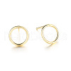 Simple and Stylish S925 Sterling Silver Circle Stud Earrings EY1220-1-1