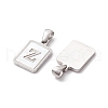 304 Stainless Steel Pave Shell Pendants STAS-G327-01P-Z-2