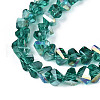Electroplate Transparent Glass Beads Strands GLAA-N021-4mm-05-3