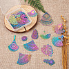 Fashewelry 48Pcs 12 Style 201 Stainless Steel Filigree Pendants STAS-FW0001-14-14