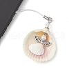 Natural Shell Mobile Straps HJEW-JM01935-3