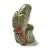 Natural Gemstone Carved Healing Parrot Figurines G-K342-01-3