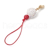 Christmas Tree Alloy Enamel with Rhinestone Pendant Decorations HJEW-JM02097-5