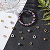 Unicraftale 40Pcs 2 Colors 304 Stainless Steel Grooved Beads STAS-UN0026-21-3