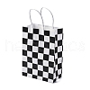 Tartan Print Paper Packing Tote Bags CARB-R001-01E-1