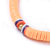 Handmade Polymer Clay Heishi Beads Choker Necklaces NJEW-JN02446-02-2