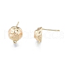 Brass Stud Earrings Findings KK-G432-27G-3