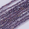 Electroplate Glass Beads Strands GLAA-F076-FR10-1